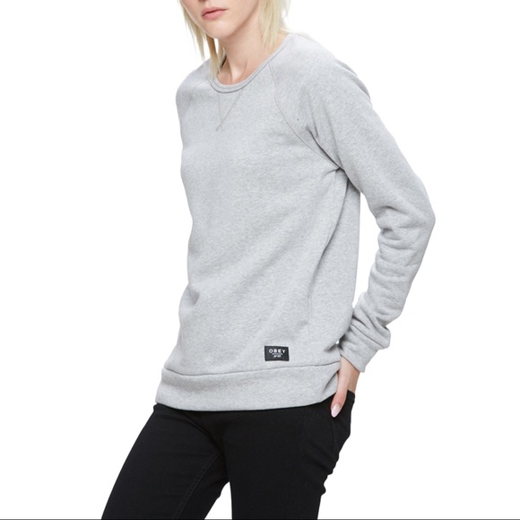 OBEY Propaganda Light Grey Crewneck - Picture 1 of 6